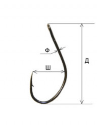 Крючок FISH SEASON Round Bent Joint №8 8шт 11100-08F