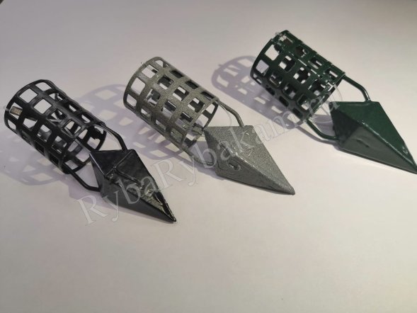 Кормушка Vikfish сербская пуля D30, 50 гр. леска, песок