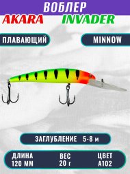 Воблер Akara Invader 120F 20г IN-120-A102
