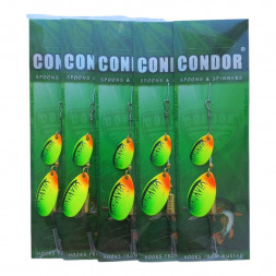 Блесна вращающаяся Condor Gourmet Tandem размер 4, вес 10,0 гр, цвет CB03 5шт