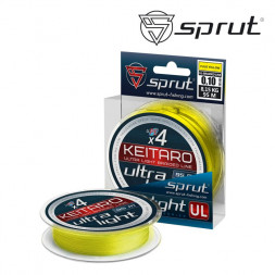 Леска плетеная Sprut Keitaro Ultimate X 4 Fluo Yellow 0.10 95м